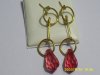 pendientes drop red